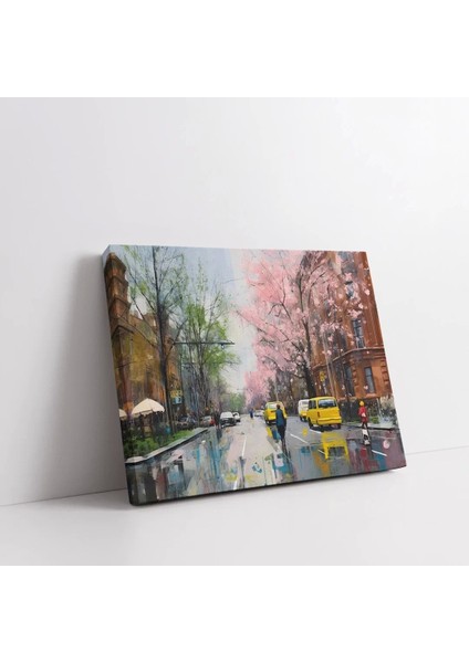 Baharın Çiçek Açan Sokakları Kanvas Tablo fiyatları