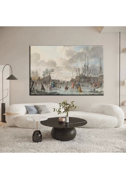 Limanın Sabahı Kanvas Tablo