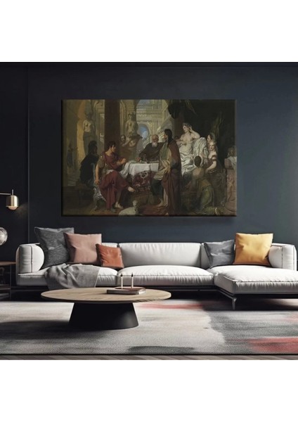 Akşam Sohbeti Kanvas Tablo