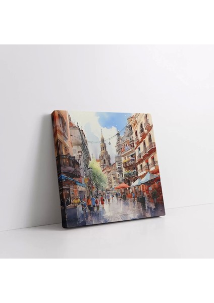 Renkli Sokaklar Kanvas Tablo fiyatları