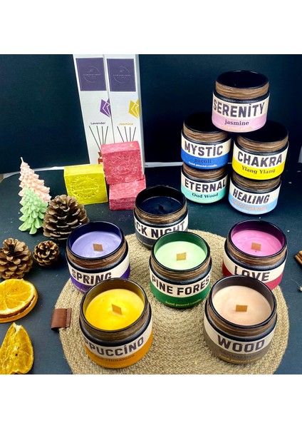 Black Night: Özel Tasarım Kavanoz Amber Kokulu Mum, 250 gr Doğal Vegan Soya Wa x Mumu