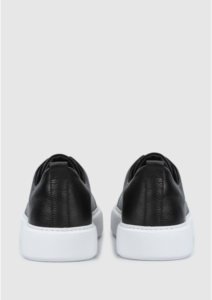 Siyah Deri Erkek Sneaker fırsatları