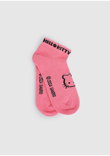 Pembe Hello Kitty Pembe Patik Çorap 31-34