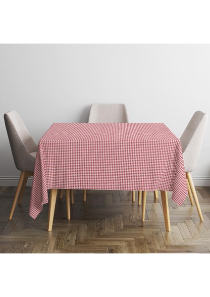 170X170 cm Kırmızı Pötikare Desen Kareli Masa Örtüsü; Sofra Bezi, Yemek Örtüsü; Beslenme Örtüsü, Piknik Bezi