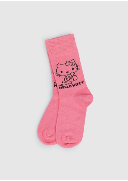 Pembe Hello Kitty Pembe Soket Çorap 31-34
