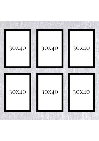 Altılı 30X40 Çerçeve ( Postersiz ) - BOS1014
