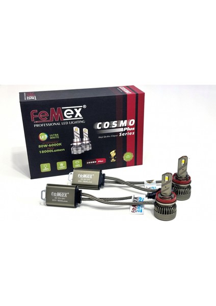 Cosmo Plus H11 Şimşek Etkili Led Xenon 80W 18000 Lumen