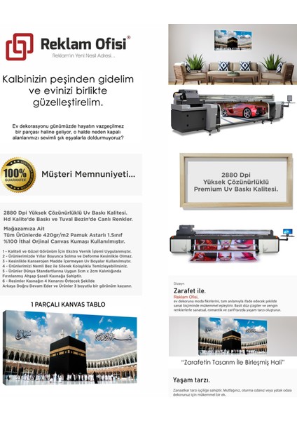 Kabe, Mekke Kâbe Modern Premium Kanvas Tablo