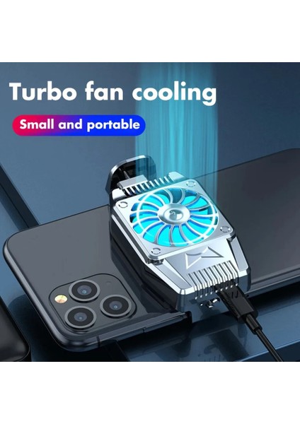 Bf Tekno LED Işıklı Kablolu Telefon Soğutucu Oyun Hızlandırıcı Telefon Soğutucu Fan 4.6-6.5 Inç Uyumlu