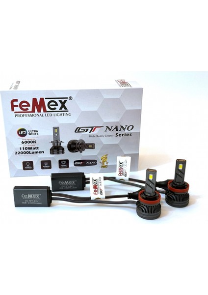 Gt Nano Pro H16 Şimşek Etkili Led Xenon 110W 22000 Lumen