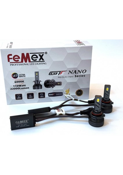 Gt Nano Pro HB3 9005 Şimşek Etkili Led Xenon 110W 22000 Lumen
