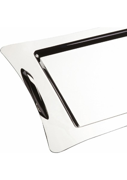 Tekno Trust Karanfil Sade Çay Tepsisi - Beyaz Paslanmaz Çelik - 34 x 48