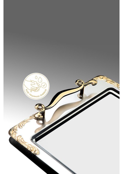 Tekno Trust Paslanmaz Çelik - Lalezar Altın - Sade Çelik Çay Tepsi - Altın - 48 x 33 fiyatları