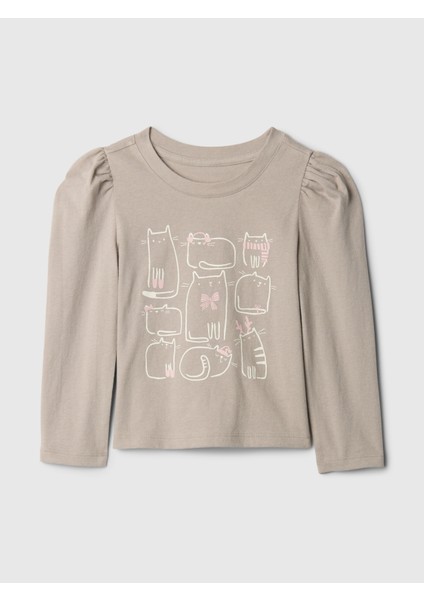 Kız Bebek Kahverengi Mix And Match T-Shirt