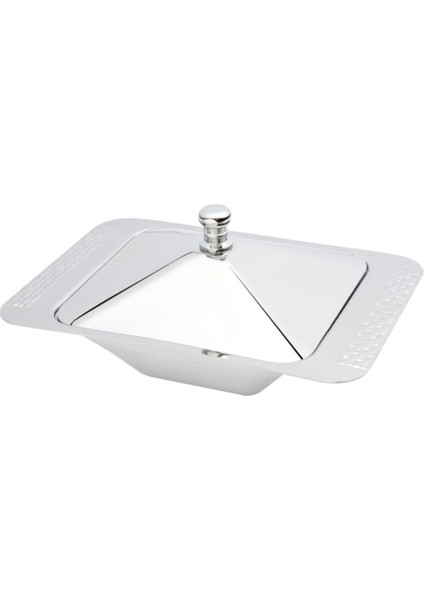 Tekno Trust Paslanmaz Çelik Sırma Sade Şekerlik Beyaz