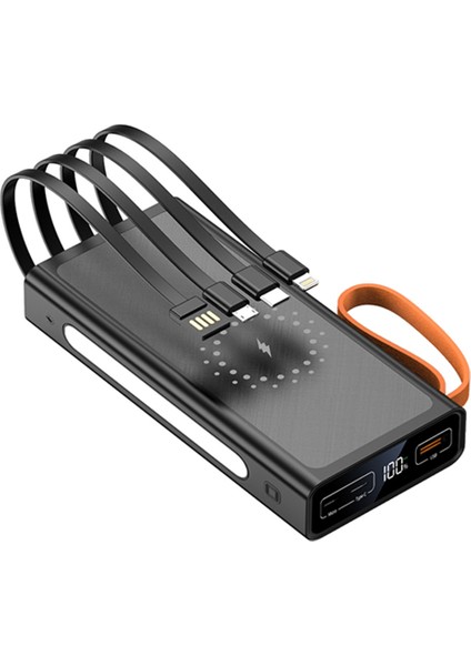 SR-P25W 24000mAh Kablolu Wirelesss Işıklı Powerbank