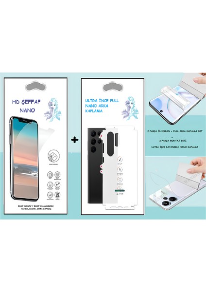 Tcl 50 Se - Nano Ekran Koruyucu Hd Şeffaf + Nano Arka Kaplama Set Ultra Ince Esnek