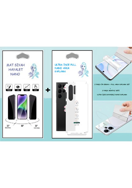 Oppo Reno 7se 5g - Nano Ekran Koruyucu Hayalet + Nano Arka Kaplama Set Ultra Ince Esnek