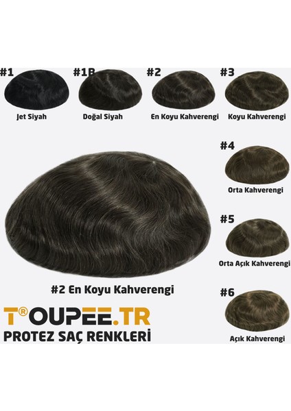 DP7467 Hollywood Protez Saç Erkekler İçin - Protez Saç - Toupee For Men - 30 mm Doğal Dalgalı İnsan Saçı - Remy Saç %130 Saç Yoğunluklu Saç Değiştirme Sistemi