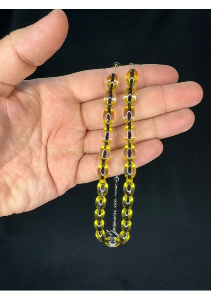 Toz Kehribar Tesbihsarı Sürmeli Beyzi Kesim 12MMX8MM T-695 fiyatları