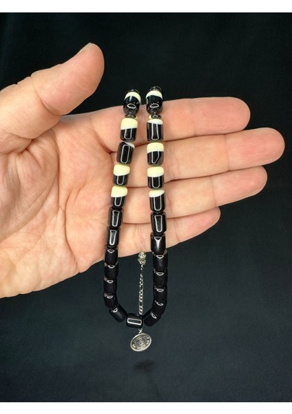 Siyah Bilardo Topu Benzetme Toz Kehribar Tesbih Kapsül Kesim 12X8MM T-704 fiyatları