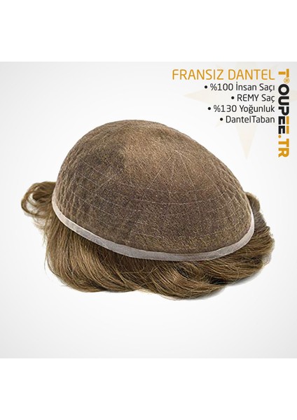 TF7959 Fransız Dantel Erkekler İçin Protez Saç - Toupee For Men - Doğal Dalgalı İnsan Saçı - Remy Saç - %130 Saç Yoğunluklu - Saç Değiştirme Sistemi - Peruk Ce Rohs