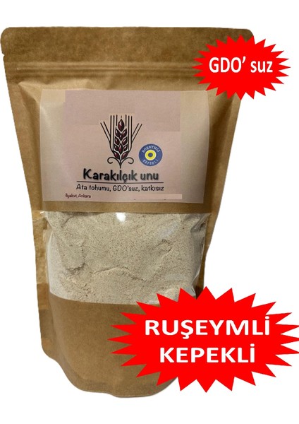 Karakılçık Unu Ruşeymli Kepekli Taş Değirmen Ata Tohumu Köy Unu Buğday Unu (2 x 1 kg)