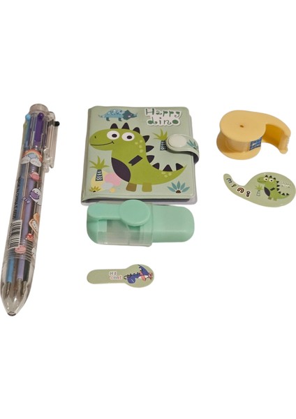 Sevimli Dinazor Eğlenceli Kırtasiye Seti - Çocuklara Hediye - Doğum günü hediyesi