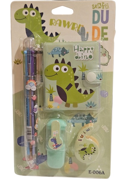 Sevimli Dinazor Eğlenceli Kırtasiye Seti - Çocuklara Hediye - Doğum günü hediyesi fiyatları
