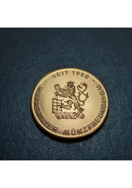 69F74FA2737 1980 Almanya Vohvinkel'deki Bit Pazarı Hatıra Madalyon 12.3gram 30MM
