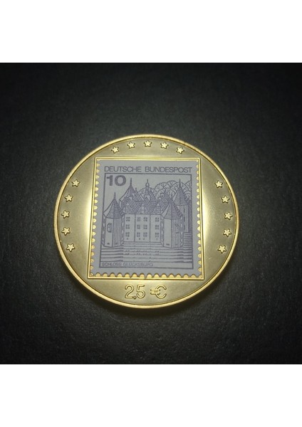 3676AC0BDBFF1F 2.5 Euro Alman Postası Hatıra Madalya 31.1gram 39MM Nadir Çıkar