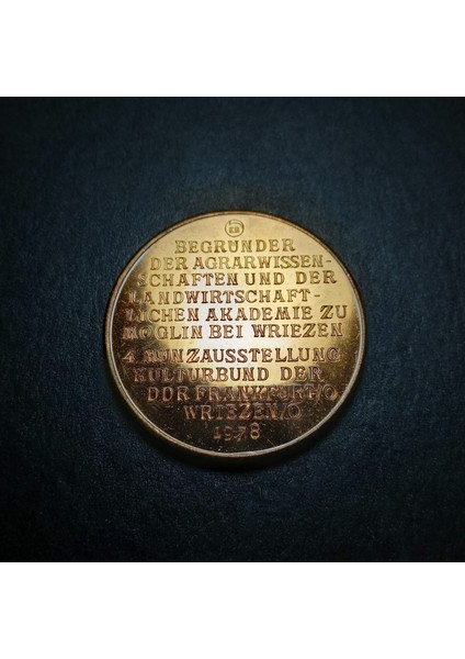 Almanya, Ziraat Mühendisi Albrecht Daniel Thaer Hatıra Madalya 36GRAM 42MM Nadir modelleri