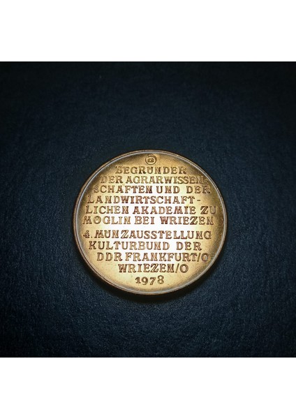 Almanya, Ziraat Mühendisi Albrecht Daniel Thaer Hatıra Madalya 36GRAM 42MM Nadir indirimleri