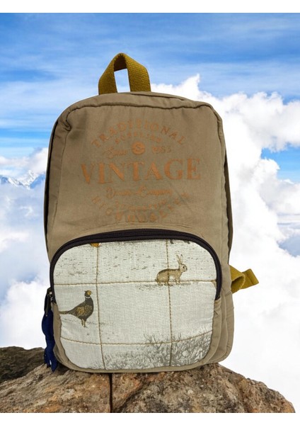Kaliteli Mini Vintage Disayn Sırt Gezi Çantası Winter Mubia 19X34CM