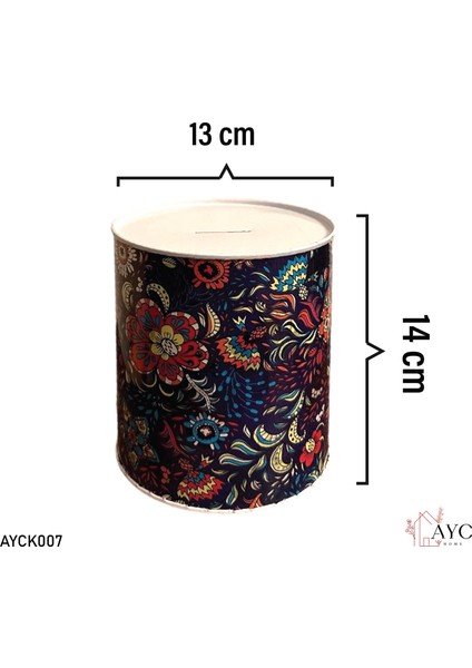 Çok Renkli Çiçek Desenli Silindir Kumbara fiyatları