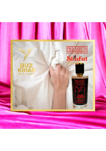 Premium Parfümlü Cam Kolonya - Sinful ( Pomegranate & Hibiscus & Nightwoods)