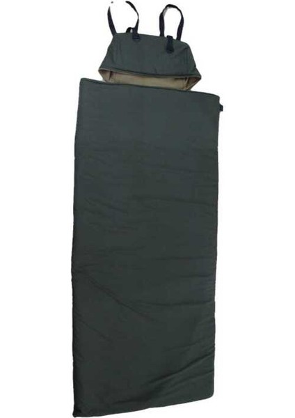 Geniş Haki Uyku Tulumu(-25 ) Mikro Su Itici (215×90 Cm) 200 gr ELYAF/180 gr Polar Kamp&deprem