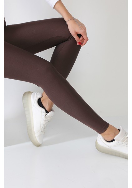 Şardonlu Kışlık Toparlayıcı Polar Tayt Yüksek Bel indirimleri