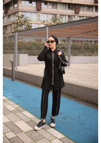 Mimi Luxury Wear Tesettür Eşofman Takımı Fermuarlı Ikili Takım - Tunik 474