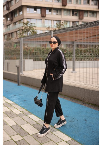 Mimi Luxury Wear Tesettür Eşofman Takımı Fermuarlı Ikili Takım - Tunik 474
