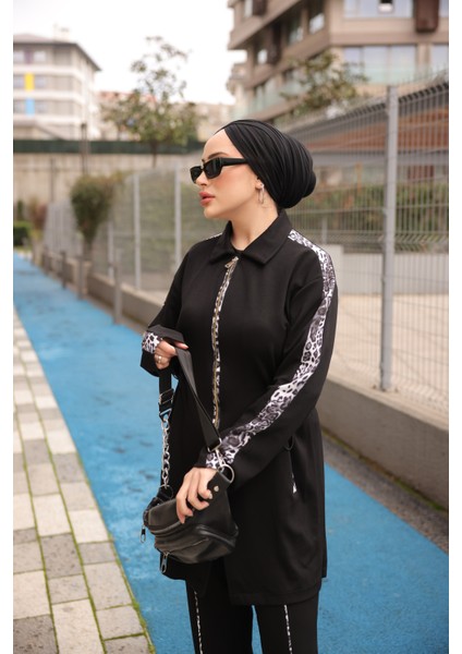 Mimi Luxury Wear Tesettür Eşofman Takımı Fermuarlı Ikili Takım - Tunik 474