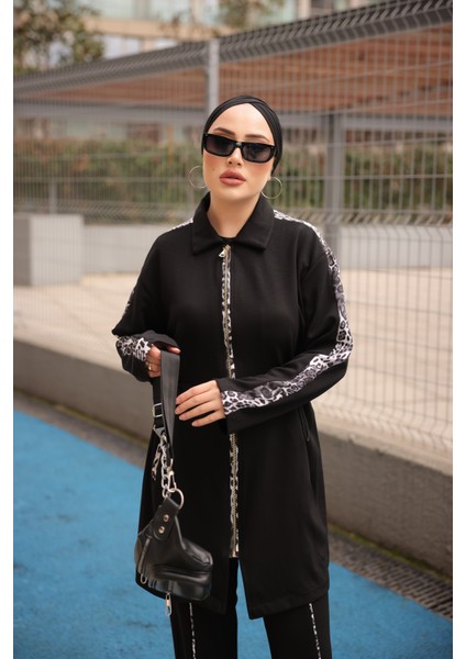 Mimi Luxury Wear Tesettür Eşofman Takımı Fermuarlı Ikili Takım - Tunik 474