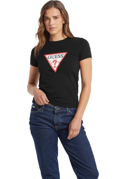 Gj Ss Cn Slim Iconic Kadın T-Shirt - W4YI04J1314