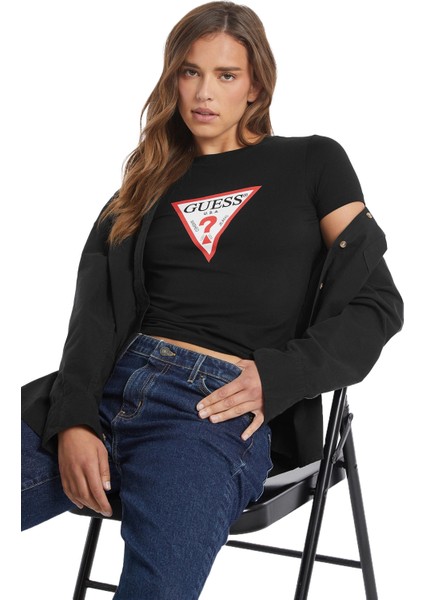 Gj Ss Cn Slim Iconic Kadın T-Shirt - W4YI04J1314