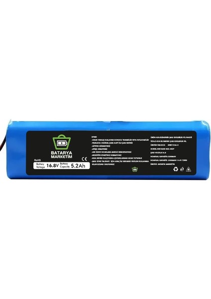 Xiaomi Mop Pro 2 Plus 3D STYTJO2ZHM Uyumlu Batarya (Orjinal Kapasite) 5200MAH Pil Robot Süpürge Pil fırsatları
