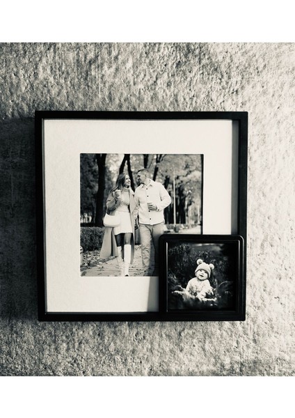 Yapışkanlı Sök-Tak Paspartulu Siyah 21X21CM Kare Fotoğraf Çerçevesi - 3'lü Paket Özel Seri indirimleri