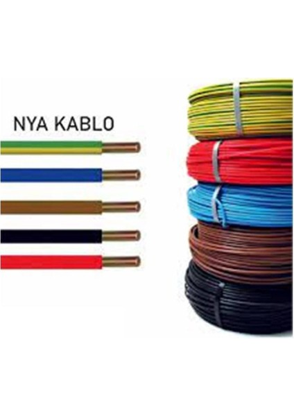 1,5 mm Nya Kablo Tek Damar 15 Metre Kırmızı