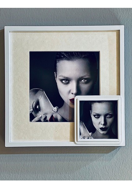 Yapışkanlı Sök-Tak Paspartulu Beyaz 21X21CM Kare Fotoğraf Çerçevesi - 3'lü Paket Özel Seri fiyatları