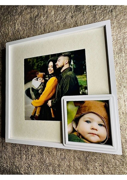 Yapışkanlı Sök-Tak Paspartulu Beyaz 21X21CM Kare Fotoğraf Çerçevesi - 3'lü Paket Özel Seri modelleri