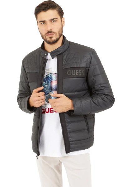 Logo Stretch Padded Erkek Mont - M4YL16WFHD0